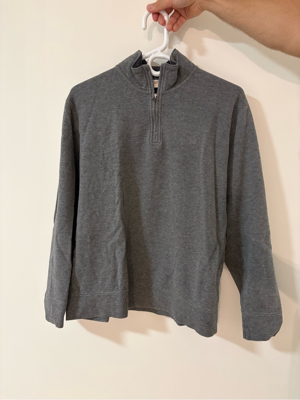Dockers Men's Dark Gray Half-Zip Pullover Sweater